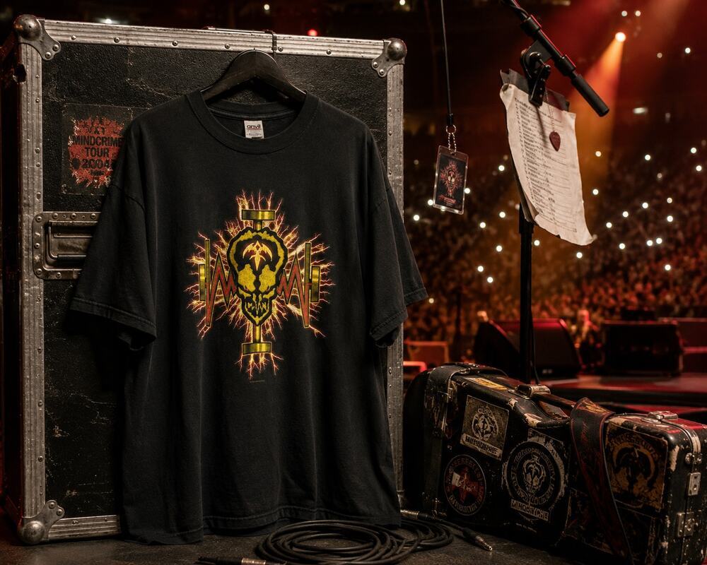Vintage Queensryche Operation Mindcrime 2004 Tour Band T Shirt 2XL Double Sided